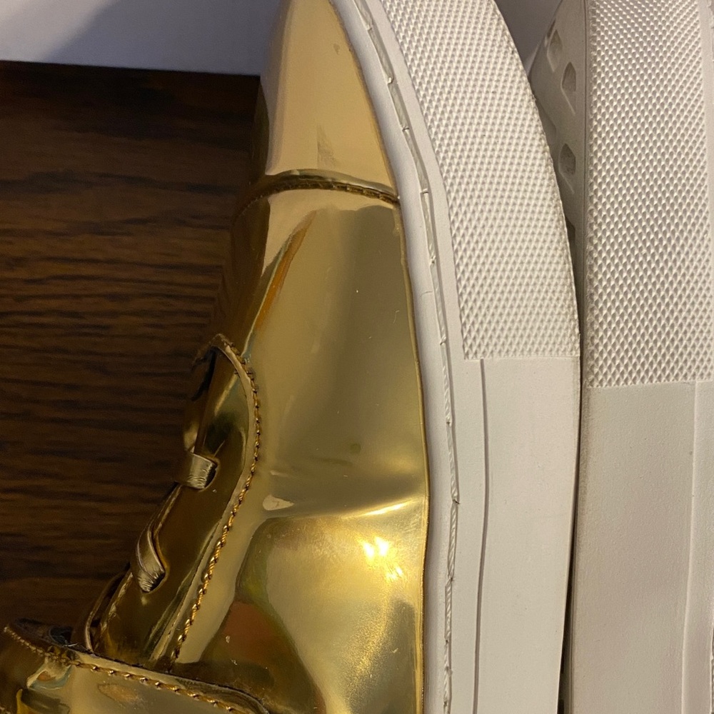 Radii Cylinder 24K Gold Bar High Top Sneakers Metallic Gold Mens 10 With Box - Picture 6 of 14